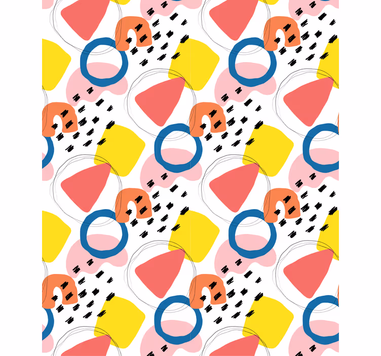 Eigenzinnige geometrische patronen modern rolgordijn - TenStickers