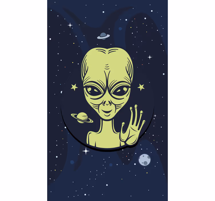 Buitenaards wezen in de ruimte nerd rolgordijn - TenStickers