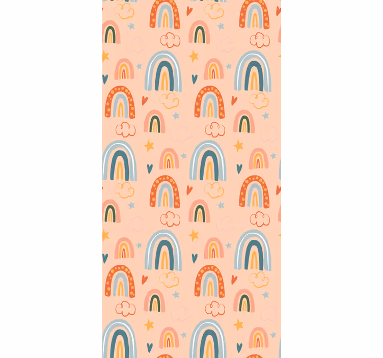 Regenboogpatroon genot kinderkamer rolgordijn - TenStickers