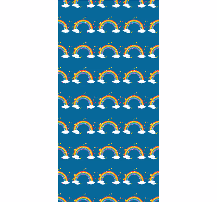 Kleurrijk regenbogenpatroon origineel rolgordijn - TenStickers