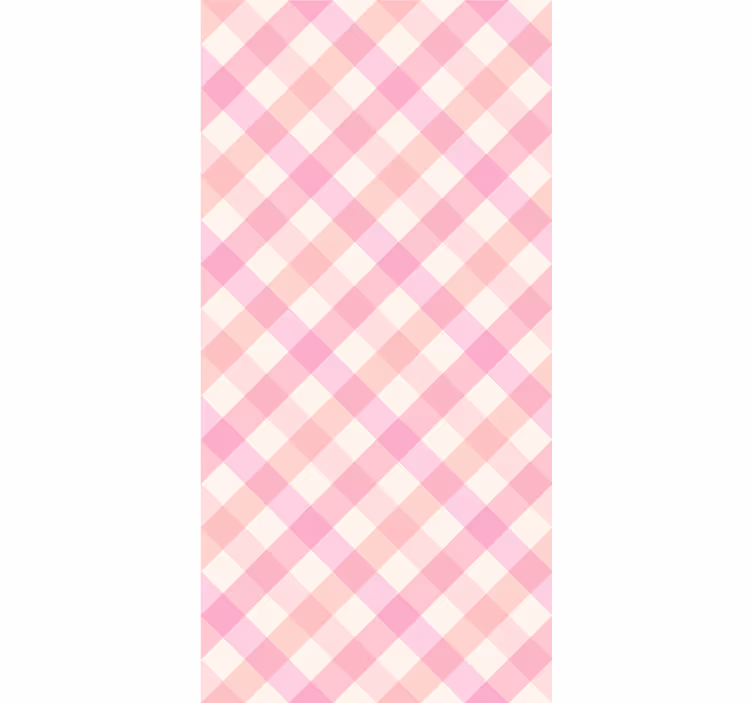 Roze geruit patroon patronen rolgordijn - TenStickers