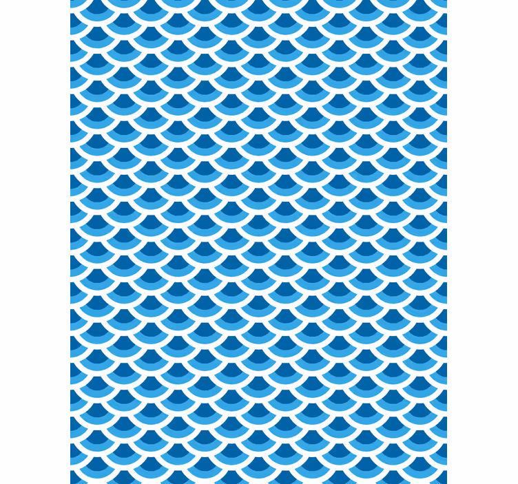 Oceaan golfpatroon patronen rolgordijn - TenStickers