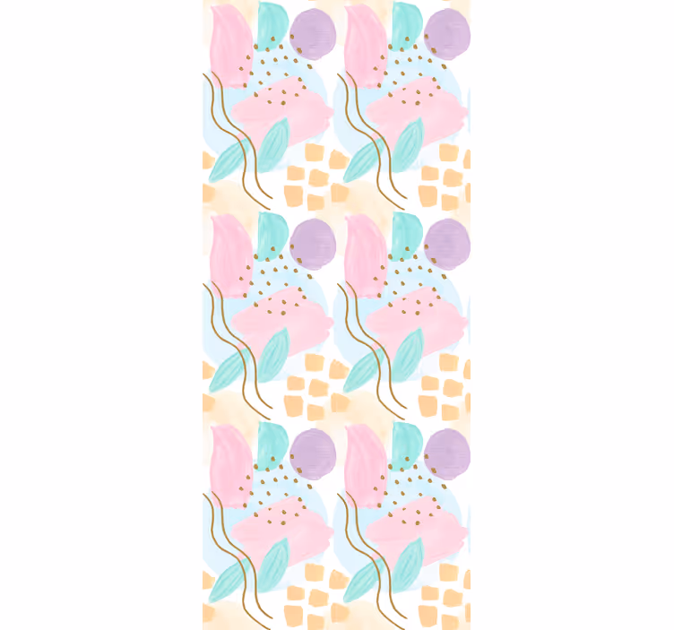 Abstracte bloemenpatronen modern rolgordijn - TenStickers