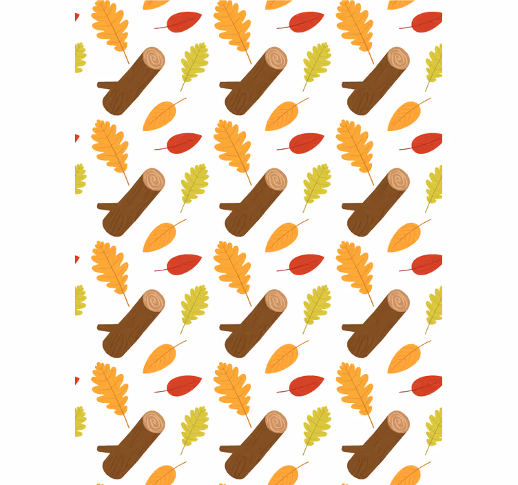Herfstbladeren patroon rolgordijn bloemen en planten - TenStickers
