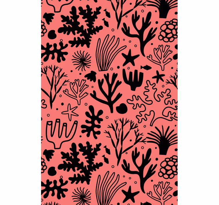 Koraalrif patroon rolgordijn bloemen en planten - TenStickers