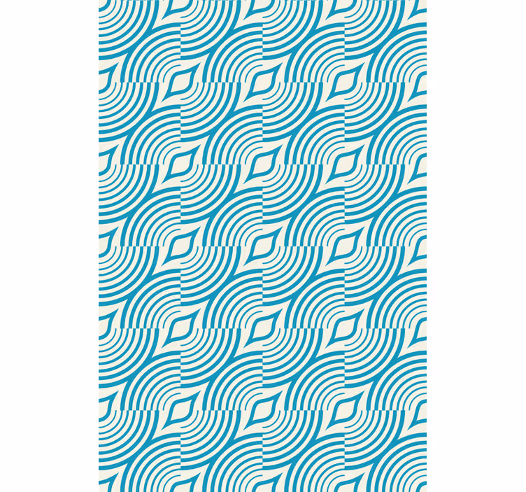 Gebogen golfpatroon patronen rolgordijn - TenStickers