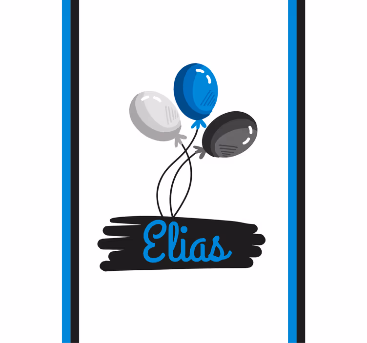 Aangepast ballonnenontwerp rolgordijn gepersonaliseerd - TenStickers