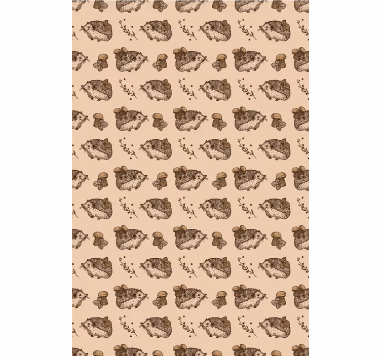 Egels en paddenstoelen rolgordijn dieren - TenStickers