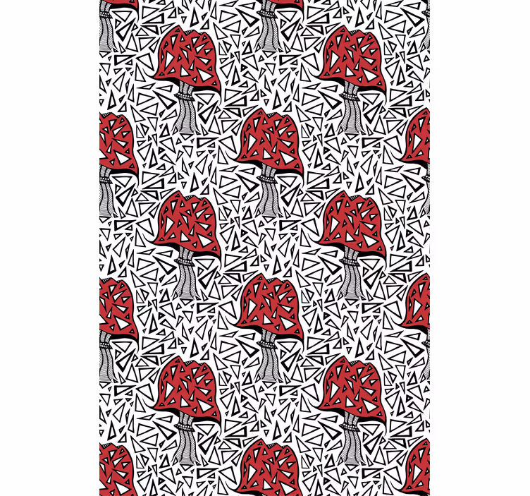 Abstract paddenstoelenpatroon origineel rolgordijn - TenStickers