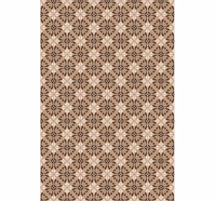 Bruin geometrisch patroon patronen rolgordijn - TenStickers