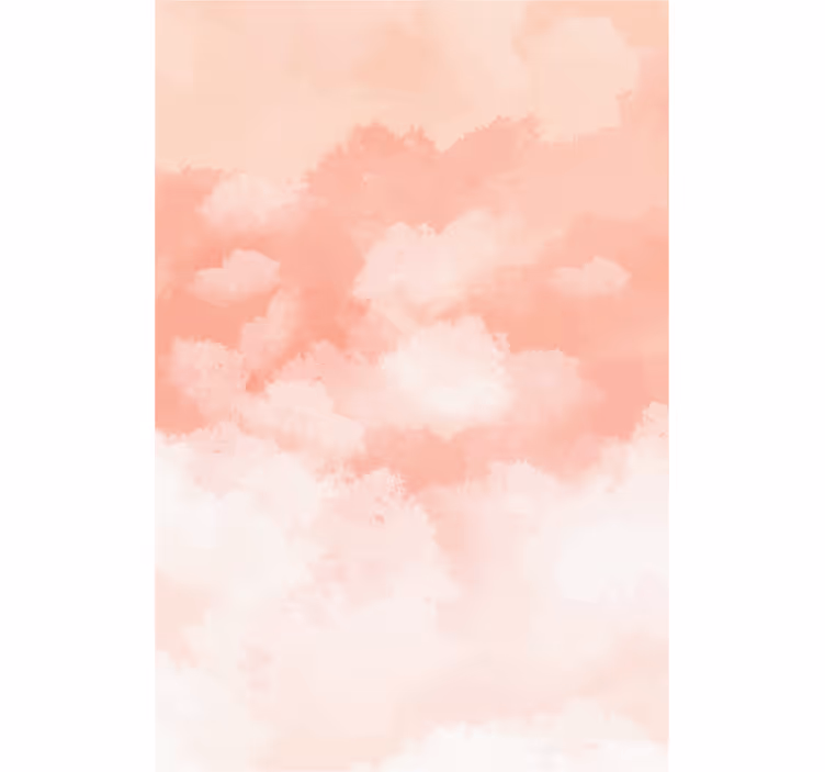 Zacht roze patroon rolgordijn wolken - TenStickers