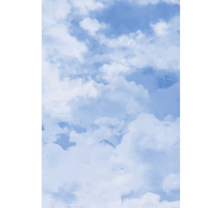 Wolken rolgordijnën Lichtblauwe luchttextuur - TenStickers