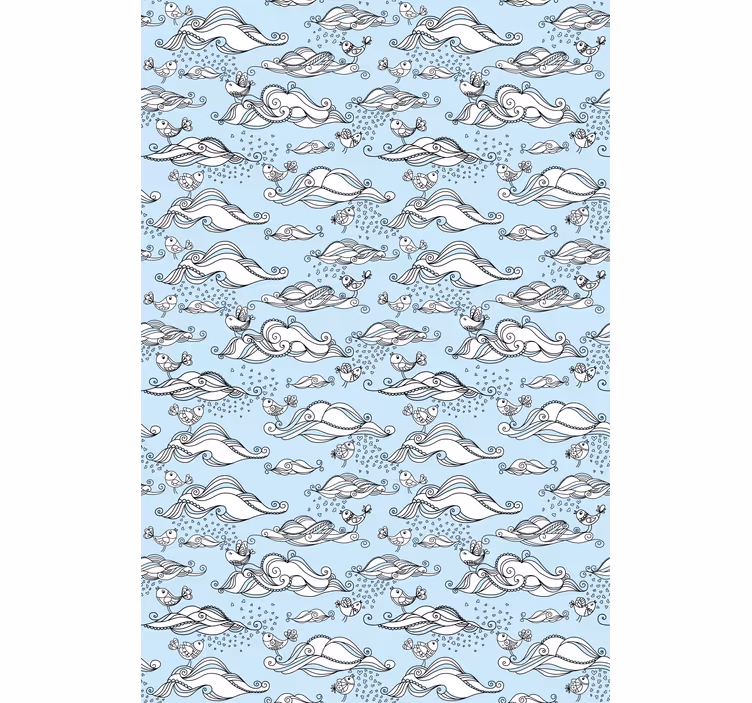 Maritiem natuurpanorama rolgordijn dieren - TenStickers
