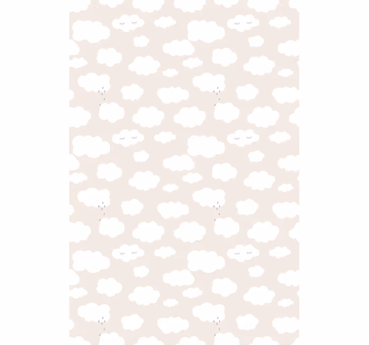 Wolken rolgordijnën Beige achtergrond met huilen - TenStickers