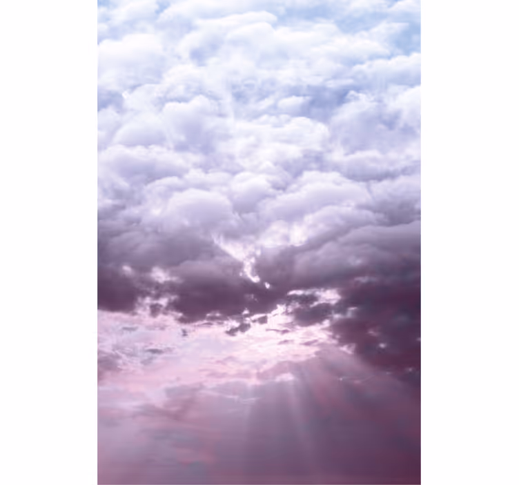 Wolken rolgordijnën Realistische lucht met zonlicht - TenStickers