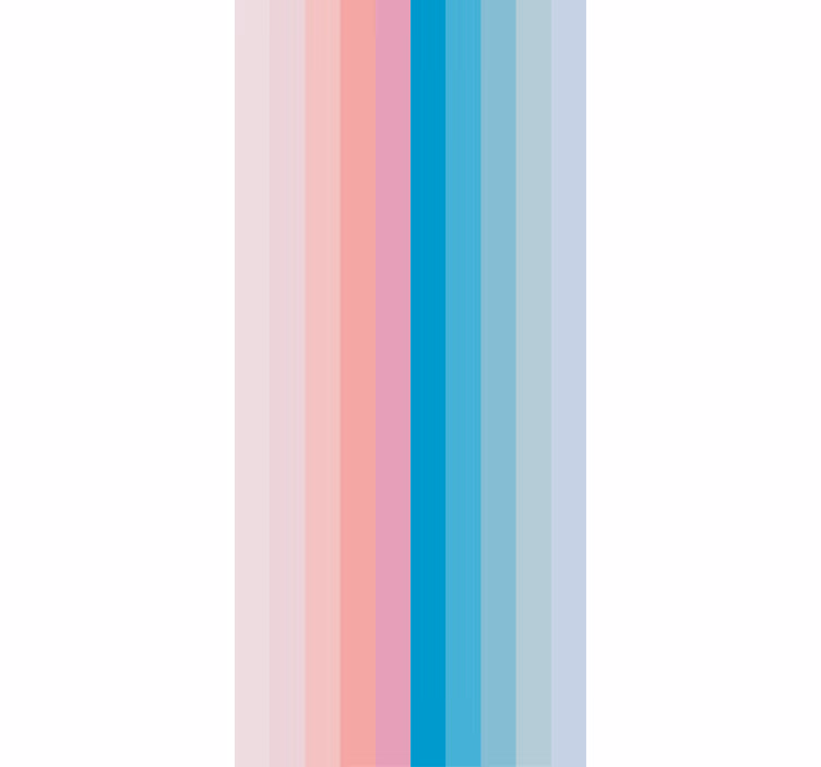 Gestreept roze en blauw rolgordijn anders - TenStickers