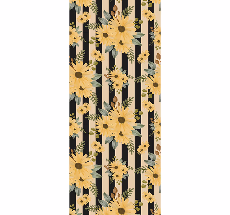 Zonnebloem bloemenmotief rolgordijn bloemen en planten - TenStickers