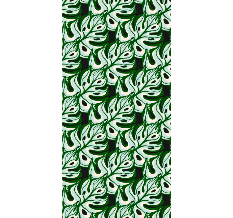 Weelderig bladpatroon rolgordijn bloemen en planten - TenStickers