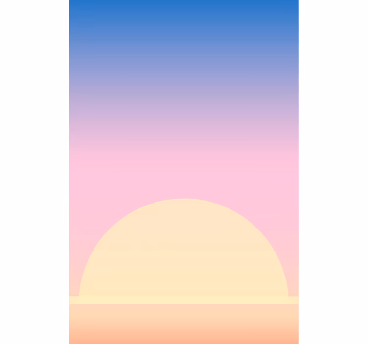 Zonsondergang horizon ontwerp rolgordijn kunst - TenStickers