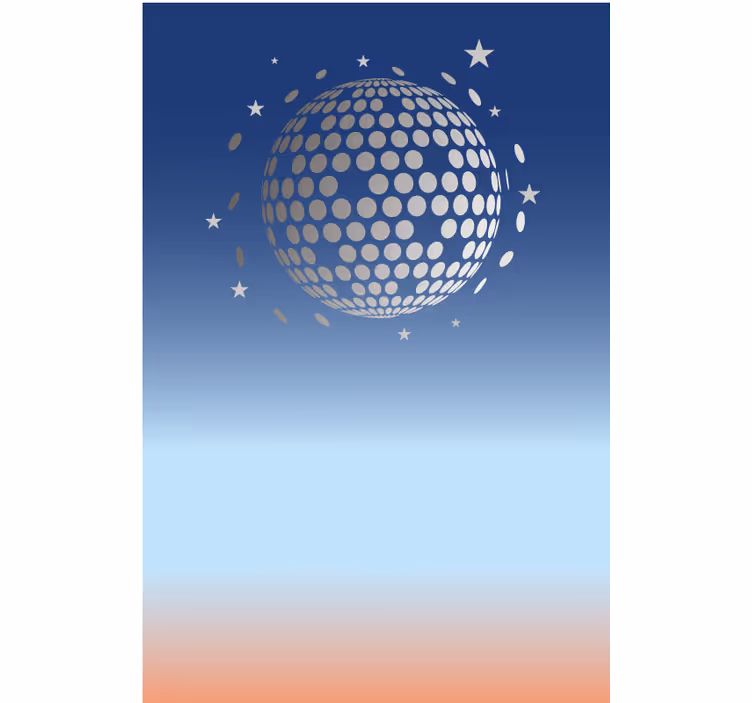 Abstract disco uitzicht origineel rolgordijn - TenStickers