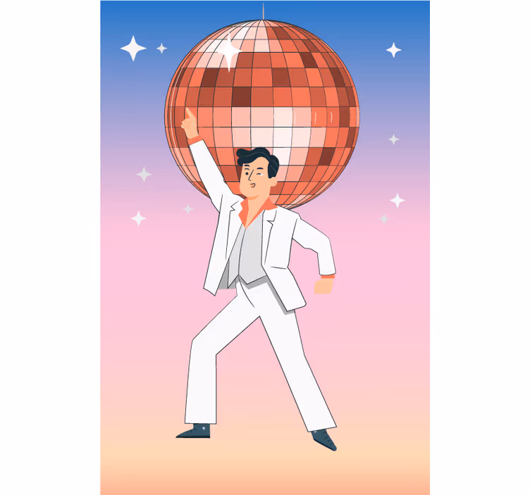 Discodanser pose origineel rolgordijn - TenStickers