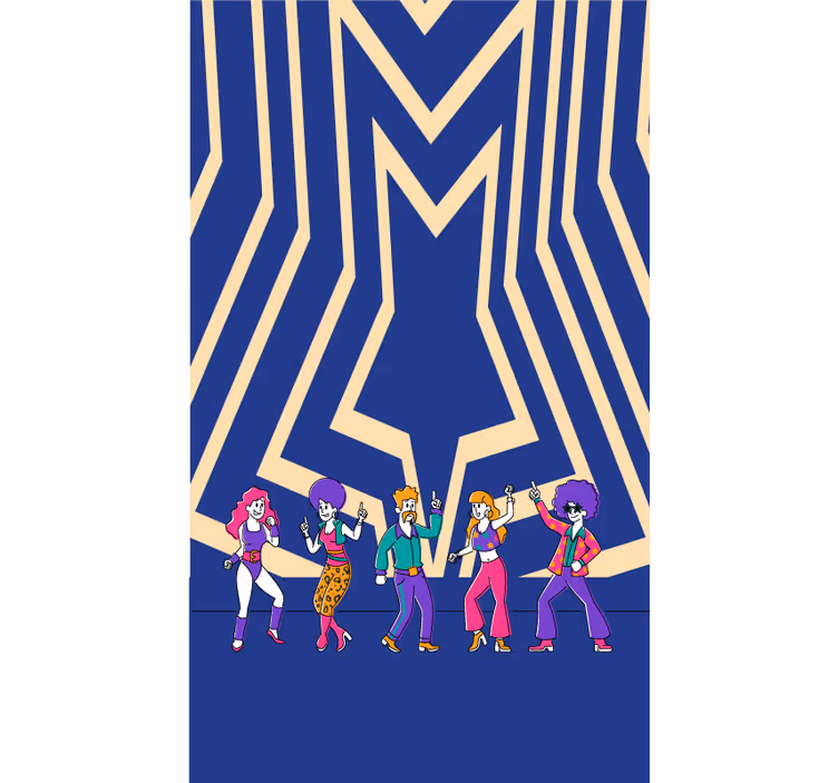 Disco dansvibe rolgordijn grappig - TenStickers