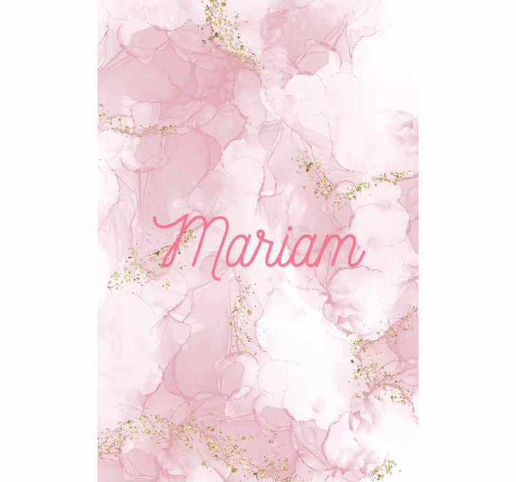 Roze marmer met naam elegant rolgordijn - TenStickers