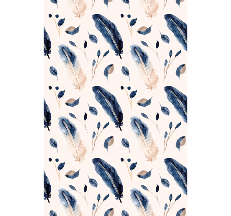 Elegant verenpatroon rolgordijn bloemen en planten - TenStickers