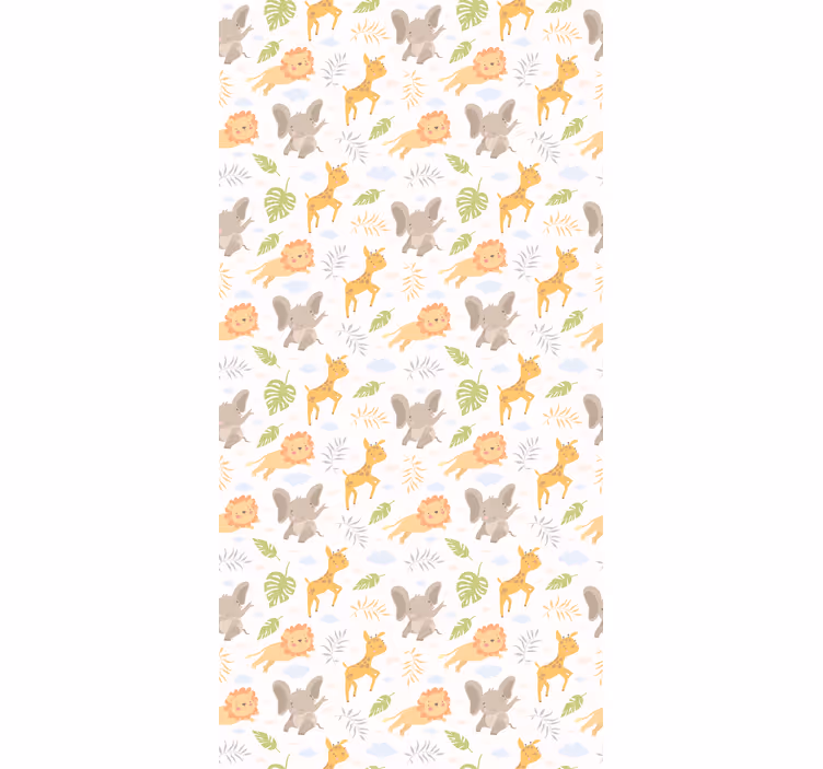 Patronen van babydieren rolgordijn babykamer - TenStickers