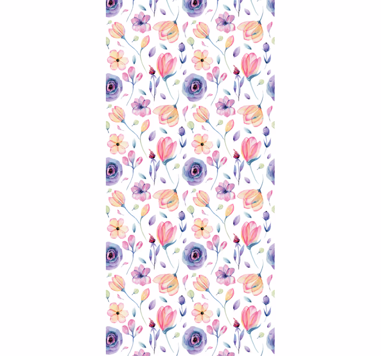 Bloemboeket ontwerp rolgordijn bloemen en planten - TenStickers