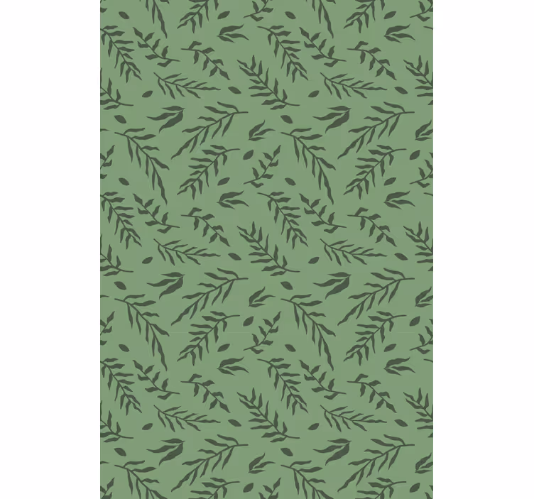Bladpatroon detail rolgordijn bloemen en planten - TenStickers