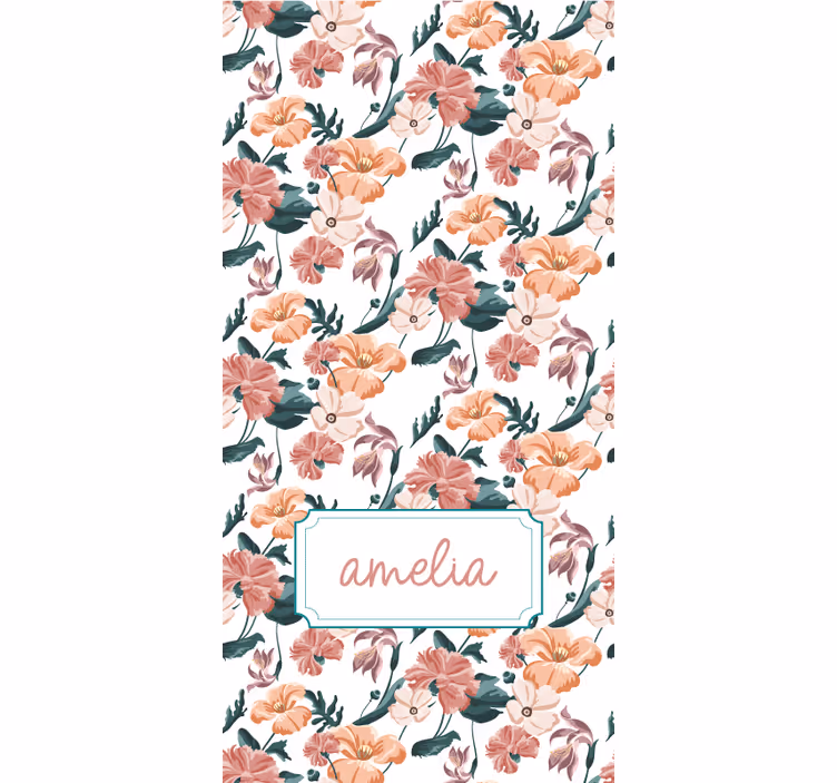 Elegant lenteontwerp rolgordijn bloemen en planten - TenStickers