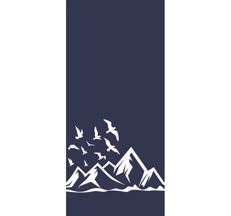 Bergen met vogels rolgordijn anders - TenStickers