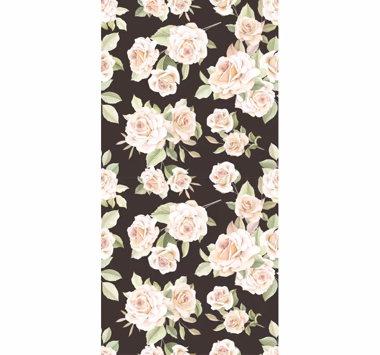 Elegant rozenthema rolgordijn bloemen - TenStickers