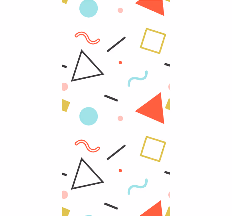 Minimalistische geometrische vormen modern rolgordijn - TenStickers