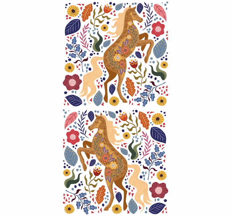 Majestueus paardensilhouet rolgordijn dieren - TenStickers