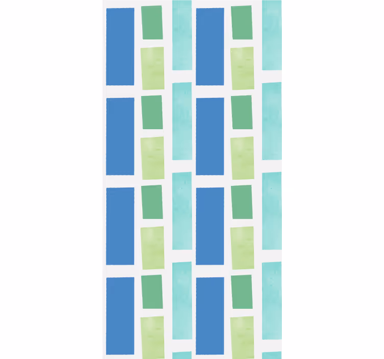 Geometrisch blokpatroon patronen rolgordijn - TenStickers