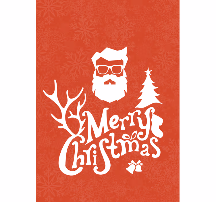 Groet van de kerstman rolgordijn met tekst - TenStickers