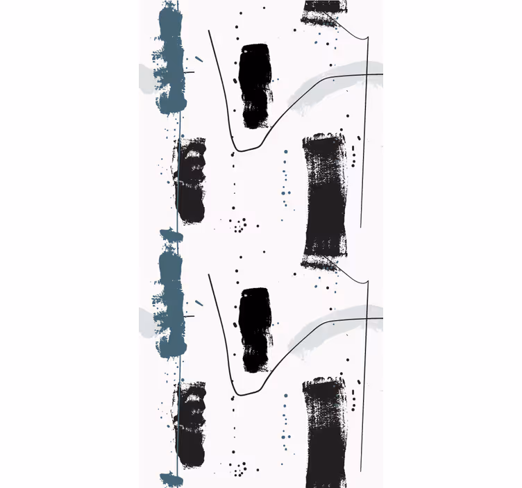 Abstract penseelstreken ontwerp modern rolgordijn - TenStickers