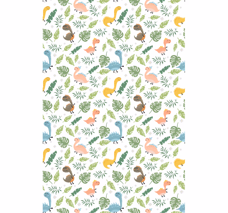 Dinosaurus rolgordijn tropisch patroon - TenStickers