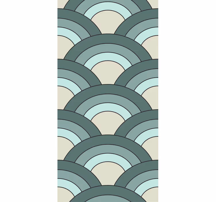 Gebogen patroonontwerp modern rolgordijn - TenStickers
