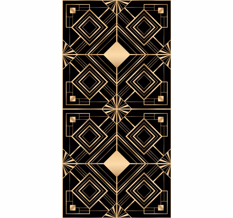 Geometrisch goudpatroon modern rolgordijn - TenStickers