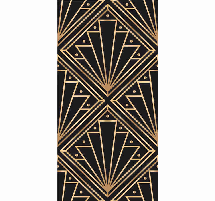 Elegante rolgordijnen "art deco" gouden vormen - TenStickers