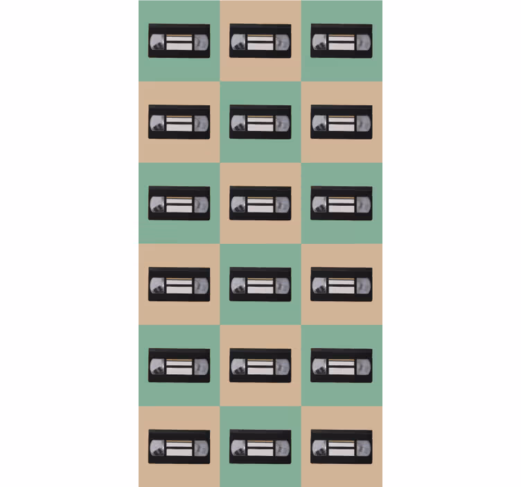 Retro tape patroon rolgordijn meer vintage - TenStickers