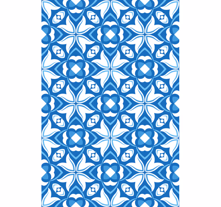 Ingewikkeld blauw motief patronen rolgordijn - TenStickers