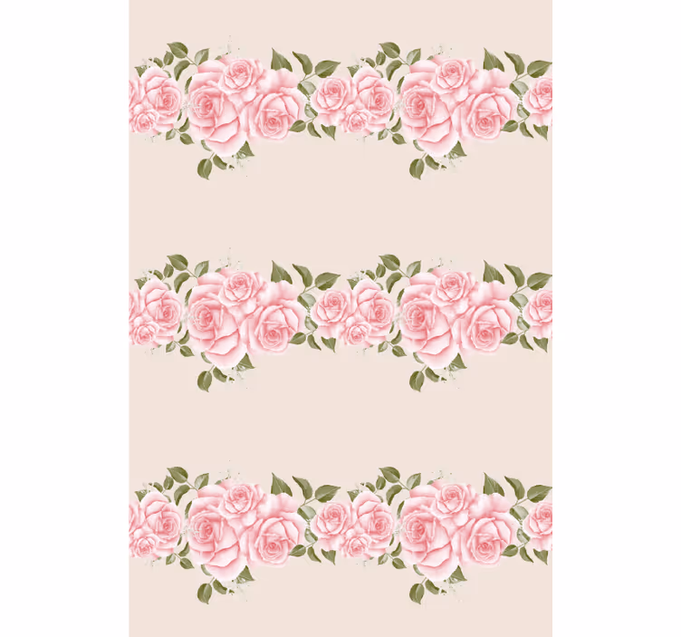 Mooie roze rozen rolgordijn bloemen en planten - TenStickers