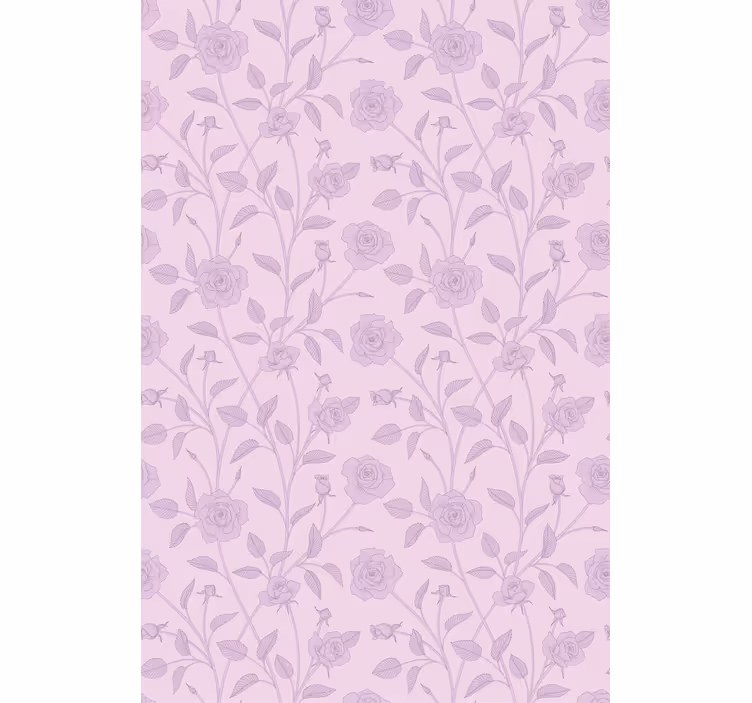Rozen bloemenpatroon rolgordijn bloemen en planten - TenStickers
