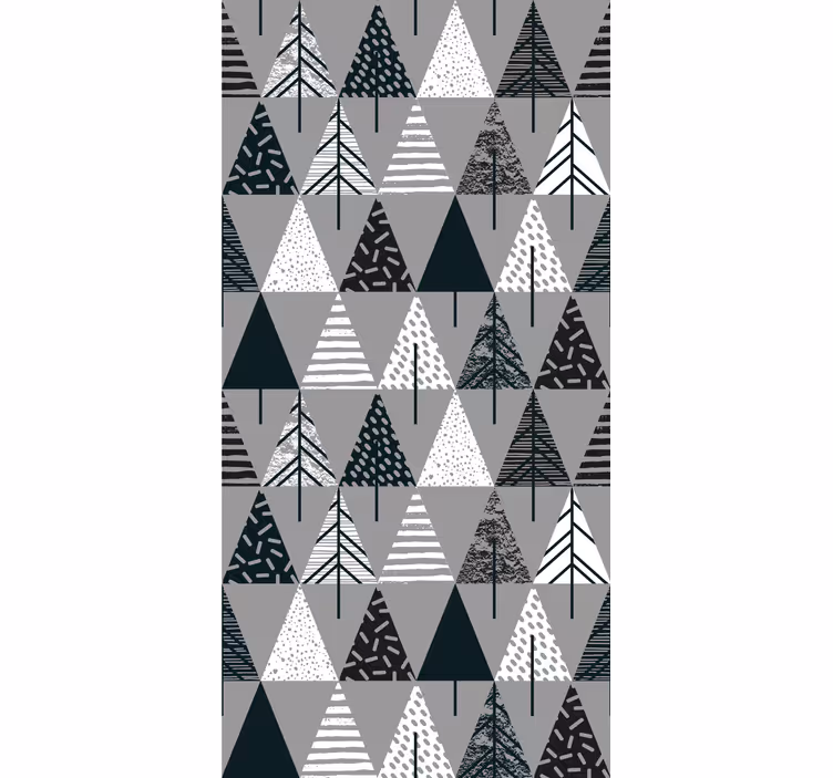 Noorse keuken rolgordijn minimalistische bomen - TenStickers