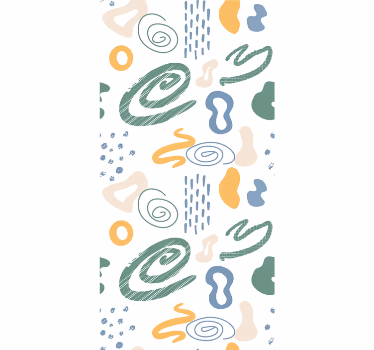 Abstracte geschilderde vormen modern rolgordijn - TenStickers