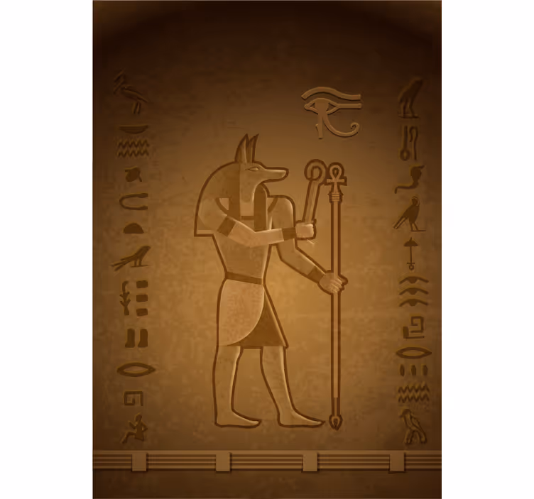 Originele rolgordijnen Egyptische mythologie god 'seth' - TenStickers